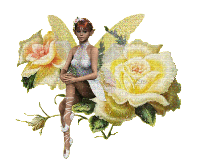 donna fiori - GIF animado grátis
