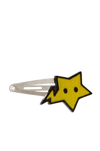 yellow star hair clip - Free PNG
