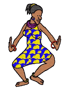 femme africaine danse - GIF animado gratis