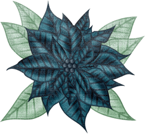 Kaz_Creations Blue Christmas Deco Flower - ücretsiz png