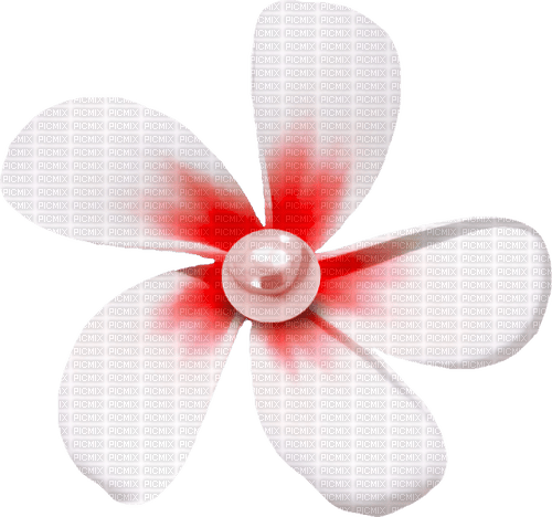 Flower.Pearl.Red.White - zdarma png