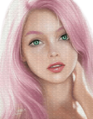 girl with pink hair - PNG gratuit