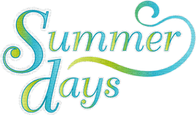 text summer days ete blue  greetings friends family postcard tube - Free animated GIF