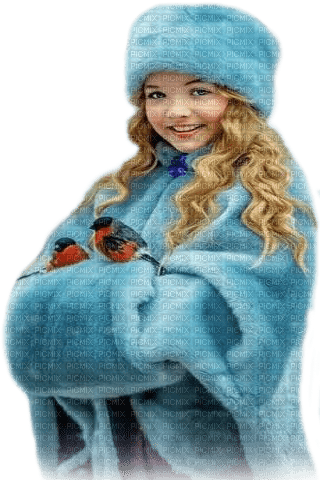 soave children girl winter blue brown - png gratuito