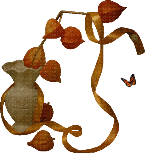 autumn deco vase sunshine3 - PNG gratuit