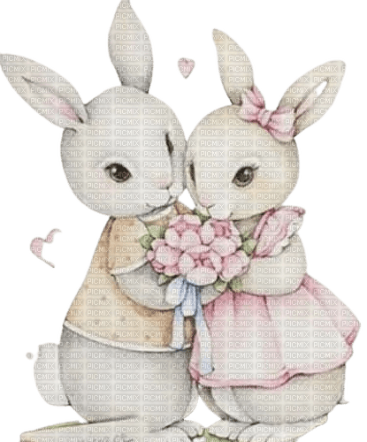 kikkapink spring vintage easter bunny - PNG gratuit