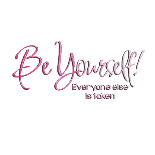 kikkapink be yourself text quote - бесплатно png