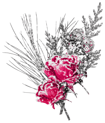 soave deco winter chrsitmas branch flowers rose - png gratuito
