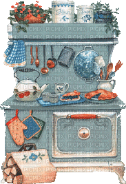Vintage Antique Kitchen Cook Stove - Ücretsiz animasyonlu GIF