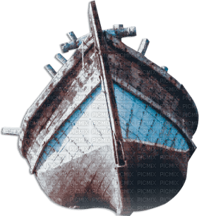 soave deco summer boat blue brown - PNG gratuit