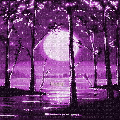 Y.A.M._Art Landscape purple - GIF เคลื่อนไหวฟรี