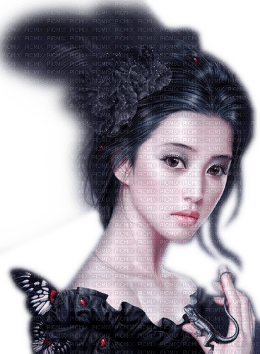 Rena Gothic Geisha Girl Mädchen - bezmaksas png