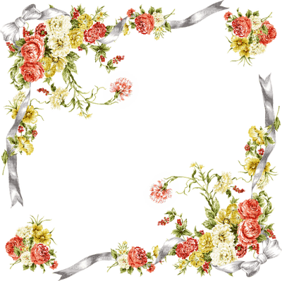 loly33 frame fleur rose - PNG gratuit