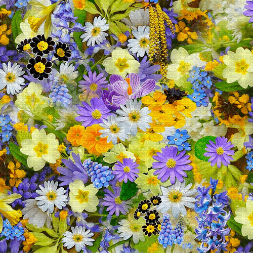 flowers background by nataliplus - gratis png
