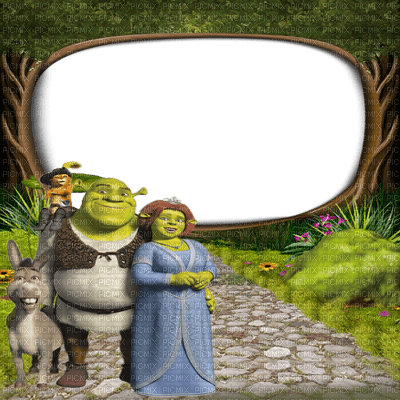shrek and fiona movie frame - 免费PNG
