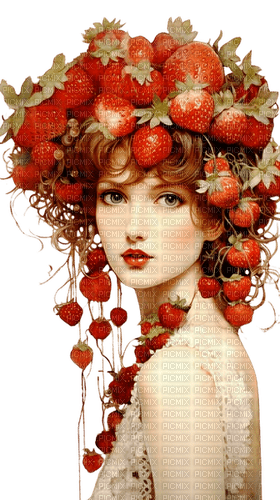 Женщина с ягодами - бесплатно png