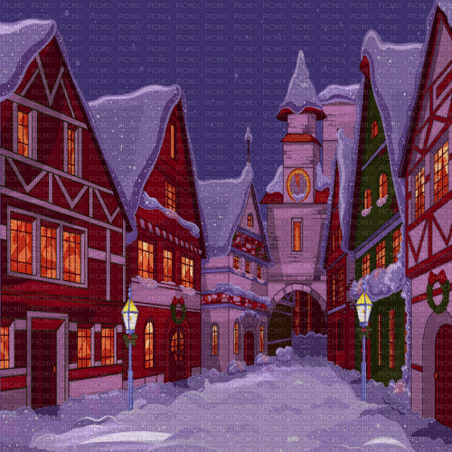 winter night - GIF animado grátis