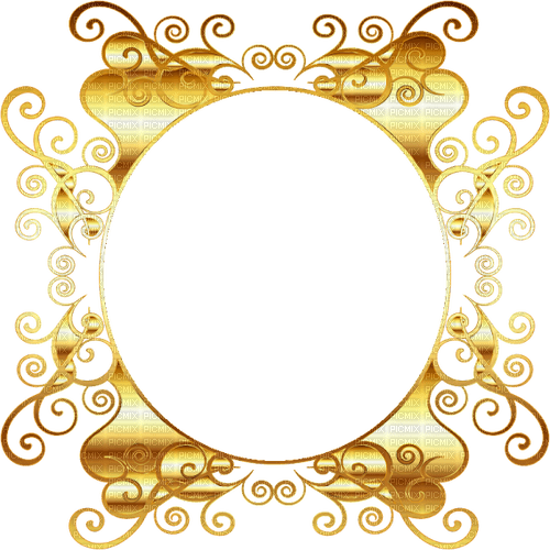 cadre rahmen frame gold overlay - png gratis