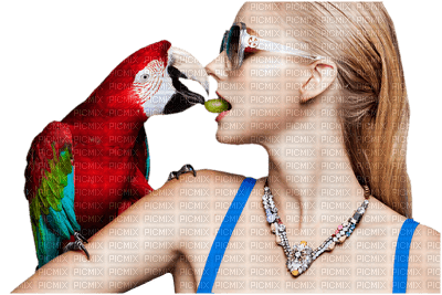 Kaz_Creations Woman Femme Parrot Bird Glasses - gratis png