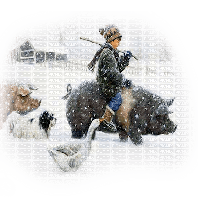 niño   animales invierno dubravka4 - png gratis