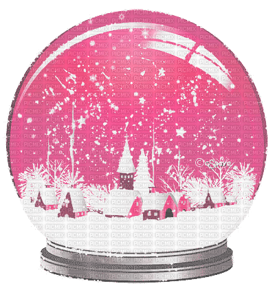 soave deco christmas animated winter globe - Gratis animeret GIF