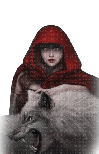 kikkapink woman wolf gothic dark - besplatni png