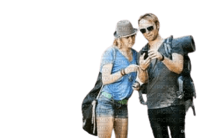 Couple globe trotters - kostenlos png