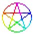 rainbow pentacle - GIF animasi gratis