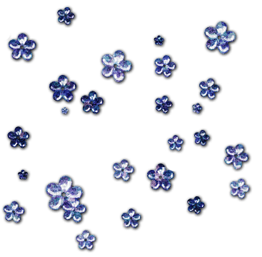 flowers gem scatter blue deco scrap - безплатен png