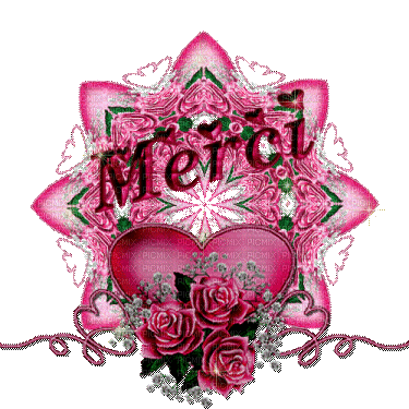 ♥ MERCI  ♥ - Darmowy animowany GIF