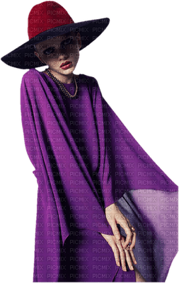 femme violette - ilmainen png