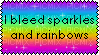 rainbow sparkles stamp