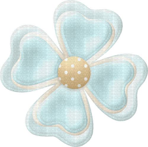 Fleur Bleu Pastel - PNG gratuit