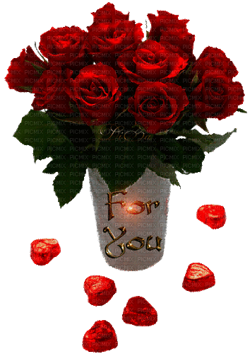 fleur, rose red , gif, Pelageya - Gratis geanimeerde GIF