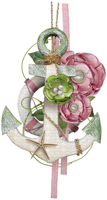 Kathleen Reynolds Flowers Deco Anchor - png gratuito