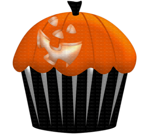 Cupcake Pumpkin Halloween - Bogusia - Free PNG