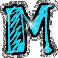 letra m - GIF animado grátis