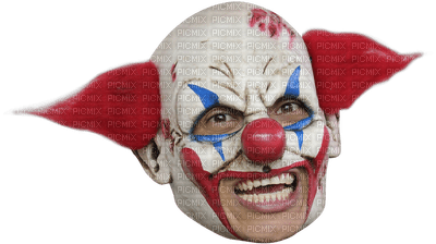 Kaz_Creations Scary Clown Face - ingyenes png