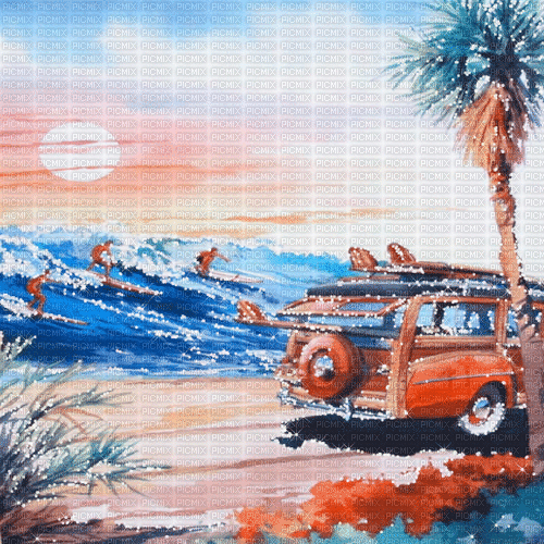 background hintergrund summer beach milla1959 - Gratis geanimeerde GIF