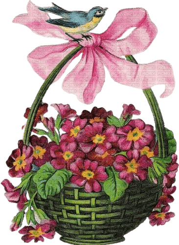 Цветы в корзине - 免费PNG