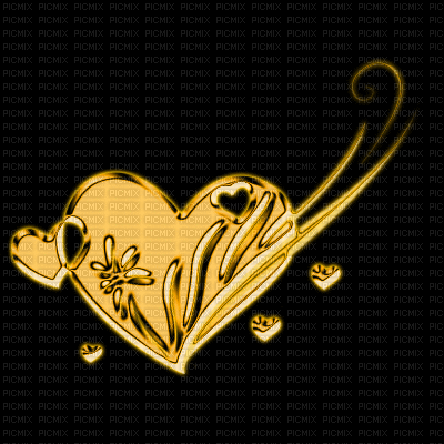 cœur en or - GIF animate gratis
