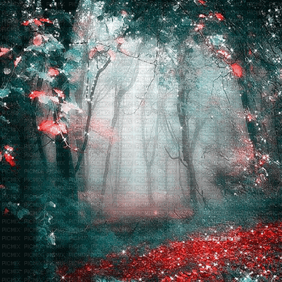 soave background animated autumn forest - GIF animate gratis