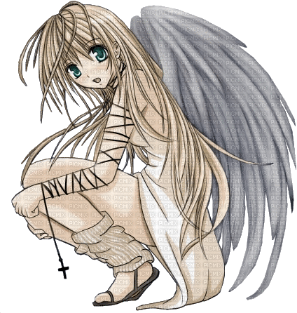 angel anime girl - Бесплатный анимированный гифка