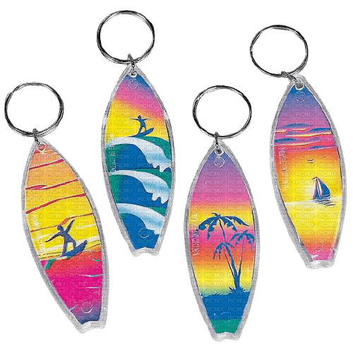 surf board keychain - png gratuito
