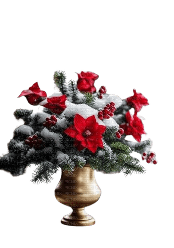 Christmas flowers - nemokama png