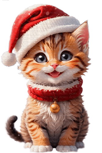 christmas cat by nataliplus - png ฟรี