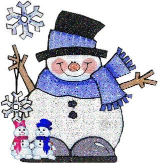 bonhomme de neige - GIF animado grátis