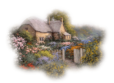 landscape spring garden_jardin printemps-paysage - png gratis