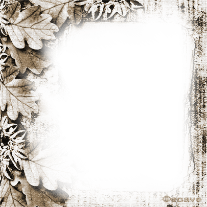 soave frame vintage autumn leaves sepia - Free PNG