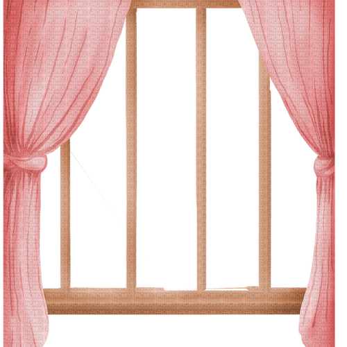 window/pink curtain - zdarma png